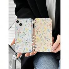 1pc Floral Print Clear Phone Case, Compatible With IPhone 13, 15, 16 Pro Max, 16, 14 And Galaxy Cases - 彩色 - 查看 3