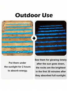 50/300/500 pièces Pierres qui brillent dans le noir de 1 yard, pierres lumineuses pour aquarium, jardin, jouets d'archéologie, pierres fluorescentes