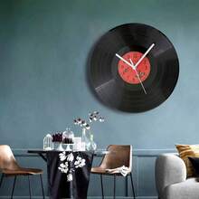 Simulation Vinyl Record Retro Creative Clock Luxury Wall Clock Cafe Bar Decoration Table Vinyl Record Mute Clock Sideboard Decorations Ornaments Art Desktop Painting High Sense Niche Living Room Painting.,Home Decor ,Room Decor Gifts Birthday Graduation Clock Wall Bedroom Decor Dormitory Decor Back To School School Decor School Surprise School Supplies