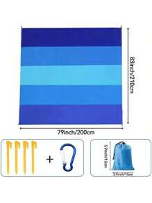 这款79英寸 x 83英寸（200厘米 x 210厘米）的超大号轻便防水防沙尼龙沙滩毯，适合海滩、野餐、旅行、露营等多种场合，是夏季度假的理想之选。