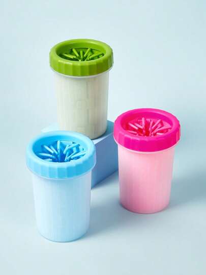 PETSIN 1pc Portable Pet Paw Cleaner Cup, Soft Silicone Pet Foot Washer, Suitable For Medium/Small Pets, Outdoor Paw Cleaning Cup, Non-Harmful Pet Grooming Supplies