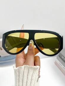 Gafas de moda envolventes y sobredimensionadas de estilo retro, gafas de estilo vintage elegante para pareja, para eventos al aire libre, uso diario, diseño casual y sencillo para verano, playa, vacaciones y viajes - Multicolor - Ver 17