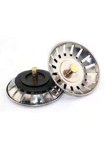 Stainless Steel Kitchen Sink Strainer And Plug - Polished Waste Plug With Hair Trap For Bathroom And Kitchen Drain Protection - Multicolor - View 4