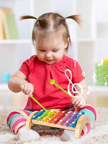 Juguetes musicales de madera Montessori, ayudas didácticas de música para la primera infancia, música Orff escolar, coordinación mano-ojo de 8 tonos para educación temprana, regalos de cumpleaños para niños, regalos preescolares para niños pequeños