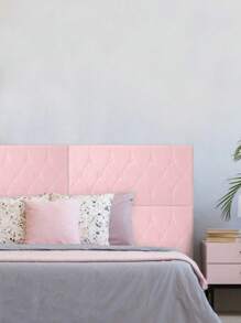 1 pièce/6 pièces Papier peint en mousse 3D gaufré 35 cm x 70 cm avec grain  imitation, doux et texturé (épaisseur 0,4 cm/0,16 po), autocollant mural en mousse réutilisable et découpable, décoration murale de chambre à coucher, revêtement mural insonorisé et épaissi, emballage doux de chevet, imperméable, anti-humidité, anti-poussière et anti-collision, stickers muraux décoratifs