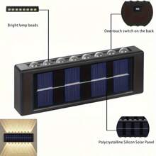 4-częściowa lampa ścienna zewnętrzna IP44 zasilana energią słoneczną, oświetlenie zewnętrzne 12/16 LED, oświetlenie ogrodowe do willi, zerowy rachunek za prąd, bezprzewodowa konstrukcja do zewnętrznego muru granicznego