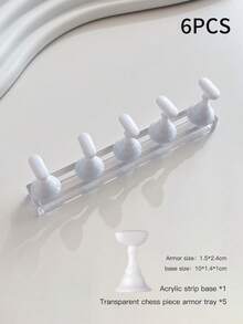 11片装美甲练习底座，强力磁性甲片，初学者练习支架，美甲展示板，适用于美甲沙龙和个人使用