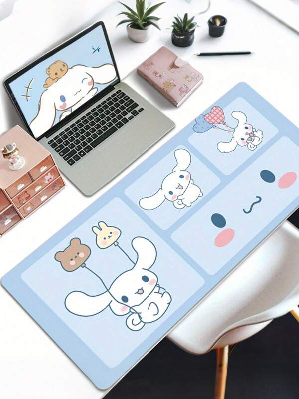 Sanrio Extra-Large Sanrio Cinnamoroll & Friends Mouse Pads - Non-Slip Rubber, Soft Desk Mats Featuring Adorable Characters In Pastel Colors For Laptops And Keyboards - Perfect For Office And Home Use, Mouse Pads For Desk