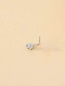 1 件心形鼻钉，可爱女士鼻饰，新款 L 形鼻钉鼻环配饰 - 彩色 - 查看 5