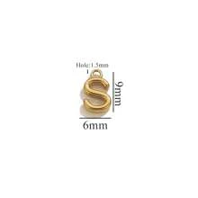 10pcs Stainless Steel Alphabet Pendants DIY Necklace Earrings Bracelet Jewelry Making Accessories