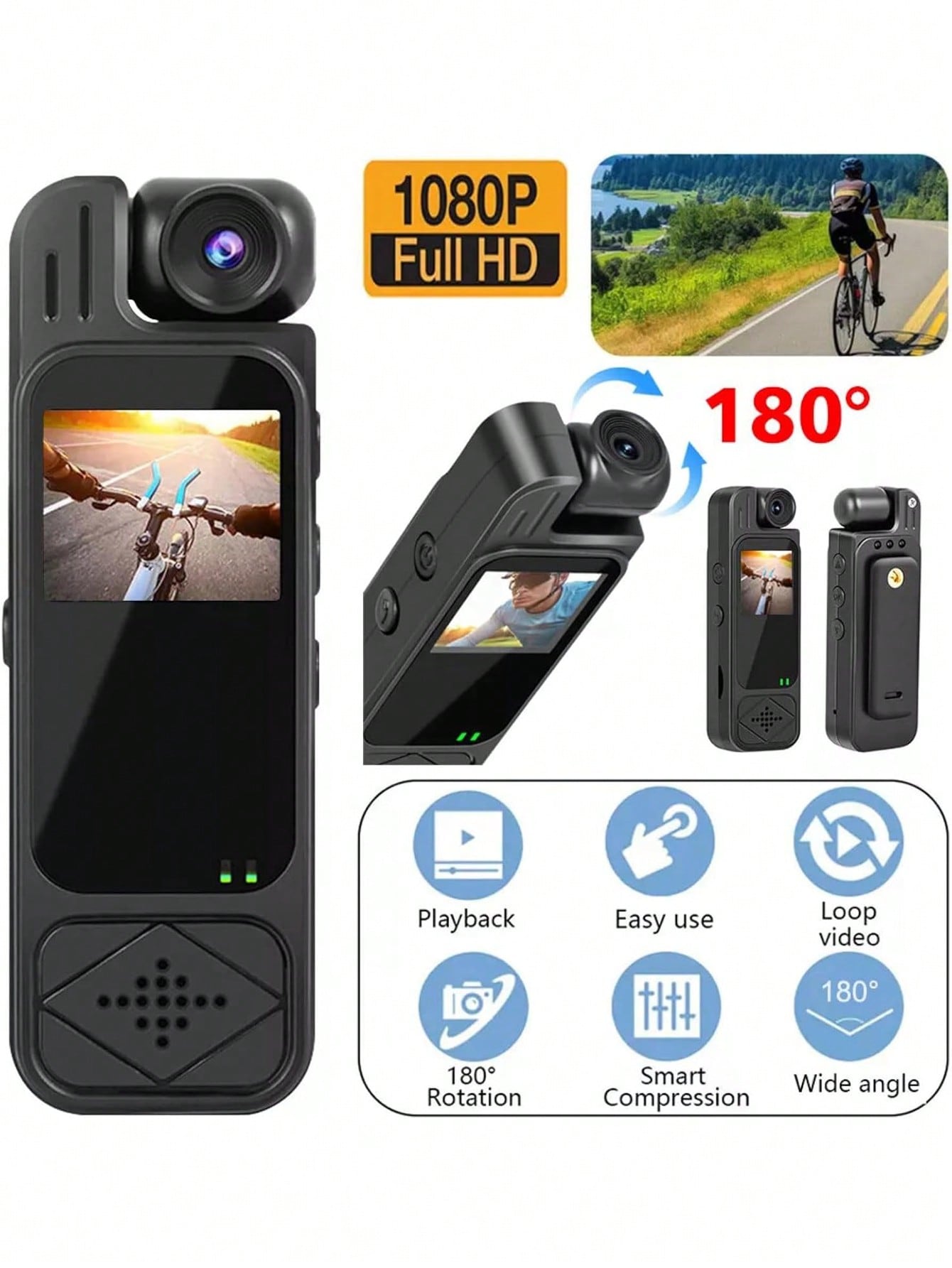 كاميرا محمولة 1080 قطعة، كاميرا جسم شرطة صغيرة، في...