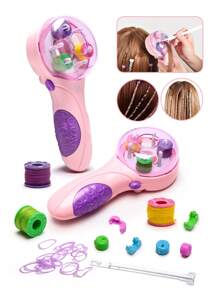 1pc Girls Hair Braiding Toy Set, Dress Up Supplies, DIY Hair Accessory Set,Head Ornament Toy,Princess Automatic Hair Braider Styling Tool, Hairdresser Role Play Toys, Braiding Toys, Girls Ideal Play House Hair Play Toys, Party Supplies, Party Favors, Halloween Christmas Birthday Gifts