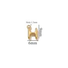 10pcs Stainless Steel Alphabet Pendants DIY Necklace Earrings Bracelet Jewelry Making Accessories