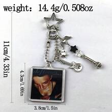 1/2pcs Anime Cartoon Guitar Microphone Keychain Accessories Combination, Keyring, Girl Card Album, USB Case, Camera Pendant, Valentine's Day Couple Gift Car Accessories Cute Goth Y2k Bag Lanyards With Id Holder Car Accessories Bag Charms