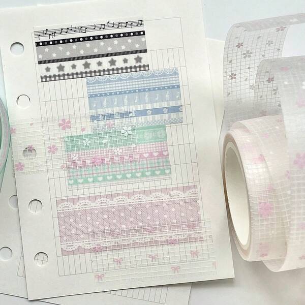 Tape Starry Symphony Scrapbooking Decorative Stickers, Cute Basic Elements Underlayer Strips