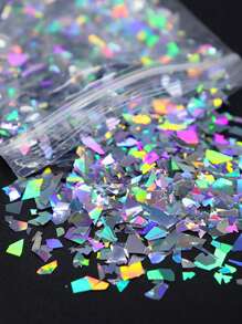 1Bag 10G Holographic Asymmetrical Nails Glitter Flakes Shiny Sequins For Manicure Diy Design Nail Art Decorations Accessories Nail Supplies Nails Nail Charms Nail Gems