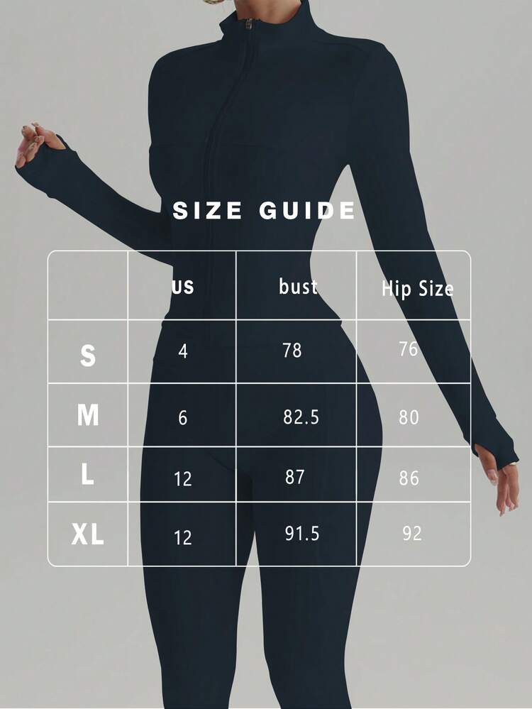 FWH Set de 2 piezas de conjunto de ropa ajustada de estilo urbano, incluye chaqueta con cremallera y agujeros para los pulgares, y pantalones acampanados de cintura alta con cintura ajustable, conjunto de ropa deportiva moldeadora y que aumenta la confianza para mujer en primavera - Azul Marino - Añade 3