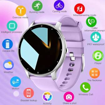 PEJE Smart Watch, Screen Size 1.28 Inch, TFT Screen, Silicone Watch Band, IP67 Waterproof And Dustproof Rating, Multi-Functional Multi-Purpose Smart Watch With Wireless Connection, Remote Control, Suitable For Outdoor Sports, Home Life, Daily Travel, Lightweight Mini Smart Watch, Easy To Carry, Men's Women's Watch, Holiday Gift/Birthday Gift, Support Android And Apple System.