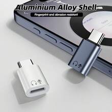 金属合金 Type-C 转 Lightning 音频适配器，USB C 公头转 Lightning 母头耳机转换器，兼容笔记本电脑，春季生日礼物 - C-L音訊轉接頭 - 查看 6