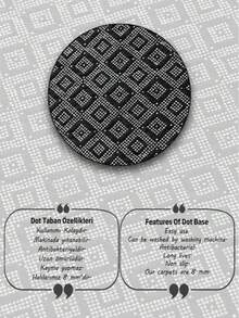 Made In Turkey - CHILAI HOME 100 Cm Round Bathroom Rug | 100x100 Cm| 100% Polyester, Non-Slip, Washable Bath Mat - Beige - View 2