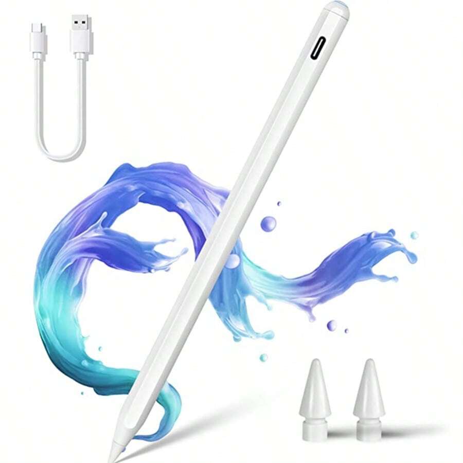 okwish okwish iPad A16 Pencil z szybkim ładowaniem, precyzyjną czułością nachylenia i wykrywaniem dłoni, rysik do iPada A16 11./10./9./8. generacji, biały