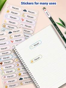 1 Timbro + 100 Adesivi Timbro Personalizzato con Nome, Timbro Nome per Abbigliamento Bambini Impermeabile, Timbro Animali cartoni animati Personalizzati, Timbro Firma Motivo cartoni animati, Timbri Personalizzabili per Bambini, Regali di Cancelleria Personalizzati per Studenti, Regali di Compleanno, Carino, Forniture per il Ritorno a Scuola, Uomini, Donne, Borsa Scolastica, Ragazzi, Ragazze, Insegnante, Figlio