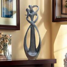 1pc Abstract Couple Embrace Decoration Craft, Sandstone Couple Sculpture, Home Desk Love Art.Table Centerpiece,Shelf Decor,Room Decor, Home Decor. Best - Multicolor - View 15