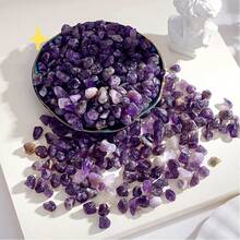 400g Purple Amethyst Crushed Stone,Crystal Quartz Pebbles, Asymmetrical Shaped Decorative Chips, Crushed Gravel Rocks For Vase Filler, Aquarium, Home Decoration, Vases Plants, Succulents And Cactus,Festival Gift