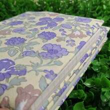 Vintage Lilac Floral Woven Fabric Book Jacket, Pom Pom Tassel Decor Reusable Book Protective Sleeve, Slim Lightweight Washable Book Skin For Literary Lovers & Bookish Gift Gifting - Sets - View 7