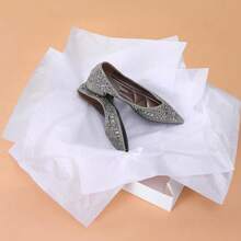 120 Sheets 20"X14" White Tissue Paper For Gift Bags Packaging Glitter Art Tissue Paper For Crafts