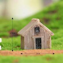 Wooden House Miniature Figures - Perfect Decorative Fairy Garden Animal Statues For Home Desktop Gift!