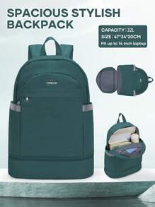 Mochila de Academia de Grande Capacidade, Mochila de Viagem com Compartimento para Notebook de 15,6 Polegadas e Bolsos Laterais para Garrafas, Mochila para Notebook, Mochila Escolar para Meninas do Ensino Médio e Faculdade, Leve e Durável Mochila Casual Escolar para Meninos e Meninas Adolescentes, Mochila Escolar com Vários Bolsos, Bolsa de Trabalho para Estudantes Universitários Menina e Menino, Bolsas e Estojos para Laptop de Volta às Aulas
