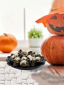 20/40Pcs Gothic Skull/ Mushroom Sculptures Collectable Halloween Decoration Skeleton / Mushroom Ornament Landscape Garden Potted Home Decor Room Decor