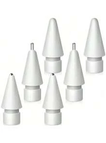 6 Pack Replacement Tips Compatible With Apple Pencil Pro/ 2nd Gen/ 1st Gen/USB C, Upgraded Apple Pencil Tips With Case No Wear Out Fine Point Precise Control, For IPad Pen Nibs Sets