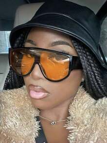 Gafas de moda envolventes y sobredimensionadas de estilo retro, gafas de estilo vintage elegante para pareja, para eventos al aire libre, uso diario, diseño casual y sencillo para verano, playa, vacaciones y viajes - Multicolor - Ver 19