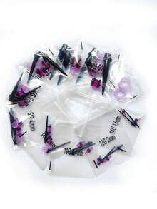 25pcs Exoctic Minimalist Ear Taper & Plug Gauge Stretching Kit, Sizes 14G-00G - Black+Purple - View 2