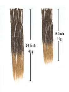 Dreadlock Extensions 20 Strands Boho Style Crochet Hair Dreads Synthetic Single Ended Hippie Loc Hair Extensions Handmade Crochet Braids For Women & Men - 漸變金色 - 查看 5