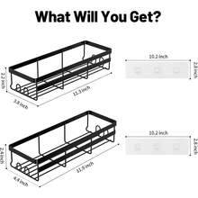 Shower Caddies 2 Pack - Adhesive Hanging Shower Shelf - Bathroom Organizers And Storage, No Drilling Stainless Shower Shelves For Home Decor, Bathroom Accessories - Màu xanh lá cây đậm - Xem 6