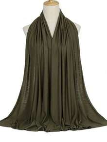 1 件新款大码针织盖头披肩柔软休闲纯色女士围巾