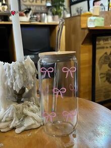 500ml 蝴蝶装饰杯、咖啡玻璃吸管杯、奶茶杯、抹茶杯——送给朋友的最佳礼物选择！ - 彩色 - 查看 10