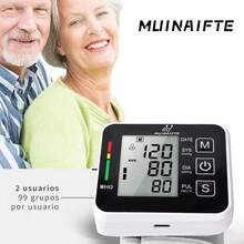 Monitor de Presion Arterial para Muñeca con Pantalla LED, Baumanómetro Digital con Pantalla, Deteccion Automática y Precisa de la Presión Sanguínea, Multiples tipos de Medicion - Negro - Ver 3