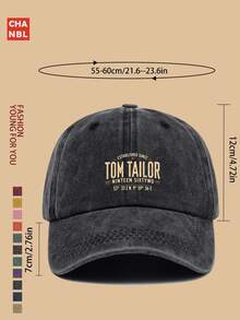 1 Mũ bóng chày Polyester cho nam - Họa tiết "Tom Tailor", Phong cách thể thao hiện đại, Mũ lưỡi trai đen, Thoáng khí & Thoải mái, Màu trơn Tối giản, Vành cong cổ điển, Mũ lưỡi trai mềm mại cho bố, Kích thước có thể điều chỉnh, Mũ trượt ván thường ngày cho cặp đôi trẻ trung, thích hợp cho các hoạt động giải trí ngoài trời, thể thao, đi bộ đường dài, Chiếc mũ lý tưởng cho các ông bố, bà mẹ, tiệc tùng bạn bè - A - Xem 3