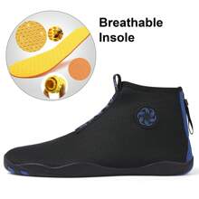 ​​High Top Water Shoes For Men Women - Quick-Dry Aqua Socks For Beach, Fishing, Hiking - Non-Slip Sole & Lightweight​​ ﻿ - Blue - View 3