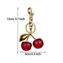Exquisite Cherry Keychain, Women's Keychain, Suitable For Decorating Wallets, Women's Bags, Car Keys, Perfect Gifts For Friends, Family, Lovers, Women's Keychain
