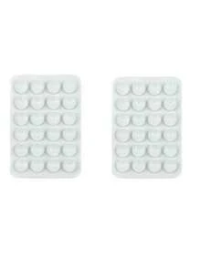 1 pezzo Supporto adesivo per telefono mobile lavabile antiscivolo in silicone spesso a ventosa doppia faccia con 24 fessure