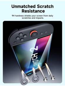 Yezodawee 1 Set Of Ultra-Clear High Transmittance Tempered Glass Screen Protector Compatible With Switch 2 OLED Model, 9H Hardness Anti-Scratch Anti-Glare, Reduce Eye Fatigue, Compatible With Switch/Switch Lite/Switch OLED 7.9 Inch - 1pc - View 4