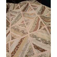 42pcs Jelly Roll Fabric, 2.52"X19.7" - 14 Unique Floral & Geometric Patterns, Pre-Sewn Edges, Light Brown & Neutral Tones, Suitable For Quilting, Scrapbooking, Holiday Gifts, Vintage Prints, High-Quality Textile Material - Coffee - View 5