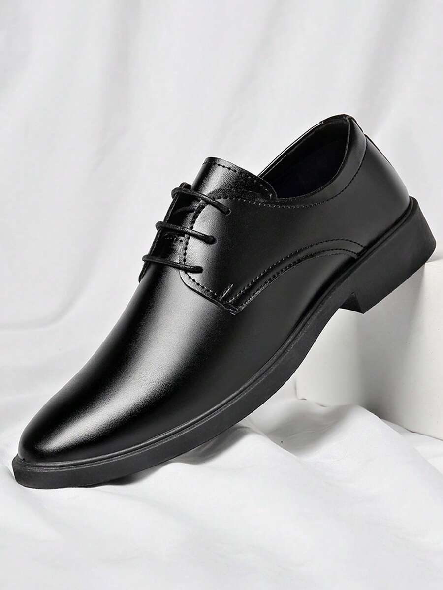 Autumn/Winter Thin Men's Loafers, 2025 New Versatile Slip-On Soft Bottom Casual Leather Shoes, Thin Lightweight Fashionable Formal Dress Shoes For Men Formal/Business Formal Wedding Accessories - màu đen - Xem 1