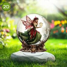 2D Flat - A 2D Rotating Acrylic Decor Depicting A Christmas Fairy, Suitable For Holiday Home Decor And Stress Relief, Christmas Gift, Christmas Decoration, Desktop Decor, Christmas, Halloween Gift, Room Decor, Bathroom Decor, Home Decor, Bedroom Decor, Room Decor Supplies, Kitchen Decor, Decorations, Home Decoration, Living Room Decor, Household, Office Decor, Outdoor Decor, Room Decoration, Party Supplies, Living Room Home Decor