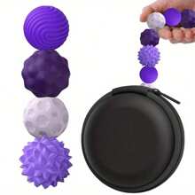 硅胶磁性减压球 - 4 包硅胶减压球石头，适合成人感官旅行，用于镇静、缓解压力、自闭症、礼物